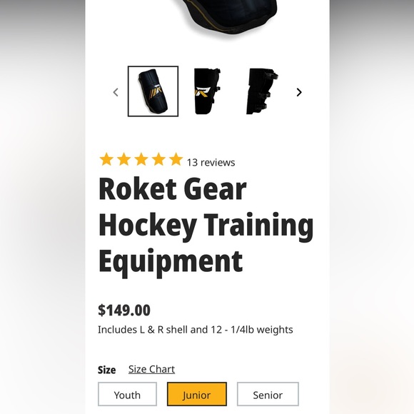 Roket Gear Hockey Training Equipment - Junior (3lbs) - Picture 2 of 2